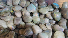 Load and play video in Gallery viewer, 10 Piece Small Ethically Sourced Blue Labradorite Hearts
