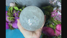 Load and play video in Gallery viewer, 4 1/2&quot; RAINBOW Quartz Sphere
