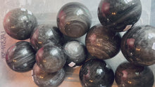 Load and play video in Gallery viewer, Silver Obsidian Crystal Spheres
