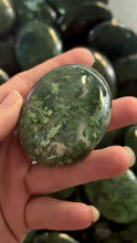 Load and play video in Gallery viewer, Moss Agate Crystal Palm Stones, Moss Agate Palm

