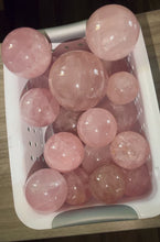 Load and play video in Gallery viewer, Collector Grade Star Rose Quartz Spheres
