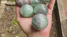 Load and play video in Gallery viewer, 1 1/2&quot; Fluorite Spheres, Green Fluorite, Purple Fluorite and Bicolor Fluorite

