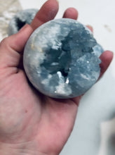 Load and play video in Gallery viewer, Ethically Sourced CELESTITE Crystal Spheres
