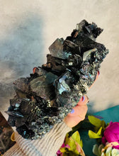 Load and play video in Gallery viewer, Gemmy Carborundum (Silicon Carbide) — Iridescent Crystallized Display Specimen
