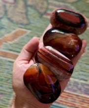 Load and play video in Gallery viewer, Sardonyx Palm Stone, Banded Agate Palmstones
