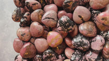 Load and play video in Gallery viewer, 3cm Rhodonite Crystal Hearts for Valentines Day Gifts
