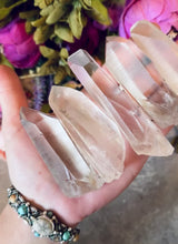 Load and play video in Gallery viewer, Lemurian Quartz Points, Lemurian Seed Quartz
