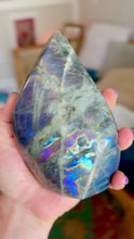 Load and play video in Gallery viewer, Rainbow Labradorite Crystal Flame Teardrop Freeform
