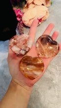 Load and play video in Gallery viewer, Small Fire Quartz Heart Bowl, Red Hematoid Quartz Heart, Valentines Gift
