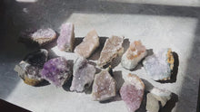 Load and play video in Gallery viewer, Bulk 1 Lb Amethyst crystal clusters
