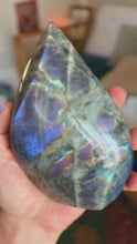 Load and play video in Gallery viewer, Rainbow Labradorite Crystal Flame Teardrop Freeform

