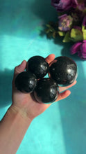 Load and play video in Gallery viewer, Black Tourmaline Crystal Spheres, Ethically Sourced Crystals, Protection Stone
