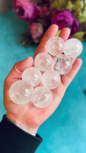 Load and play video in Gallery viewer, Clear Quartz Crystal Spheres, Ethically Sourced Crystals
