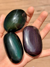 Load image into Gallery viewer, Rainbow Obsidian Palmstones

