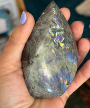 Load image into Gallery viewer, Rainbow Labradorite Crystal Flame Teardrop Freeform
