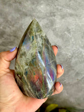 Load image into Gallery viewer, Rainbow Labradorite Crystal Flame Teardrop Freeform
