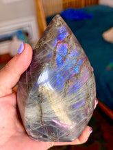 Load image into Gallery viewer, Rainbow Labradorite Crystal Flame Teardrop Freeform
