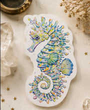 Load image into Gallery viewer, Seahorse Watercolor Fantasy Ocean Life Art Print
