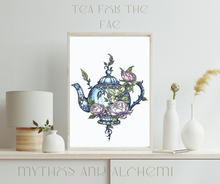 Load image into Gallery viewer, Tea for the Fae Art Print - Magical Teapot Archival Fairycore, 5x7
