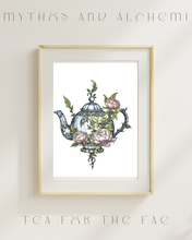 Load image into Gallery viewer, Tea for the Fae Art Print - Magical Teapot Archival Fairycore, 5x7
