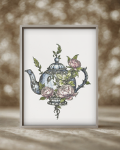 Load image into Gallery viewer, Tea for the Fae Art Print - Magical Teapot Archival Fairycore, 5x7
