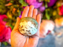 Load image into Gallery viewer, Vesuvianite and Garnet Crystal Spheres, ethically sourced
