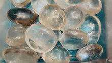 Load and play video in Gallery viewer, Clear Quartz Palm Stones, ethically Sourced Crystals
