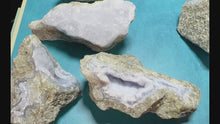 Load and play video in Gallery viewer, Raw Blue Lace Agate Specimens
