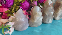 Load and play video in Gallery viewer, Lavender Rose Quartz Crystal Flames
