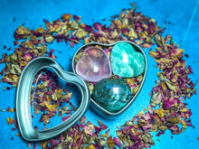 Load image into Gallery viewer, Three Mystery Crystal Heart Mothers Day Gift Set in a Heart Shaped Box
