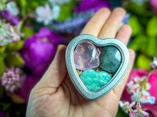 Load image into Gallery viewer, Three Mystery Crystal Heart Mothers Day Gift Set in a Heart Shaped Box
