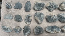 Load and play video in Gallery viewer, Ethically Sourced CELESTITE Clusters 25-450 Grams
