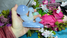 Load and play video in Gallery viewer, BEAUTIFUL blue chalcedony MUSHROOM sculpture
