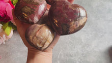 Load and play video in Gallery viewer, Ethically Sourced Petrified Wood Hearts
