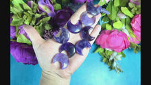 Load and play video in Gallery viewer, Amethyst Crescent Moon, 30mm
