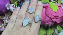 Load and play video in Gallery viewer, Rainbow Moonstone Ring
