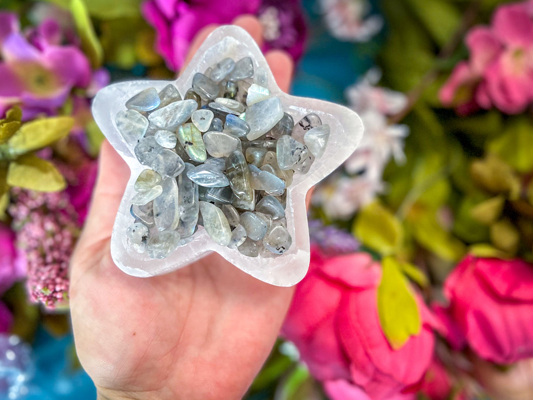 4 oz LABRADORITE crystal chips