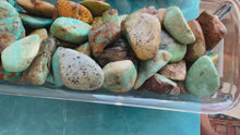Load and play video in Gallery viewer, Kingman Turquoise, Rough Tumbled Turquoise Nuggets
