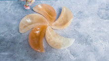 Load and play video in Gallery viewer, 4&quot; PEACH Selenite MOON Bowl
