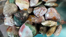 Load and play video in Gallery viewer, Small Ethically Sourced Ocean Jasper Hearts
