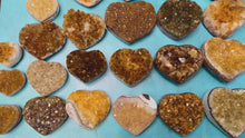 Load and play video in Gallery viewer, Raw Citrine Hearts, Ethically Sourced from Uruguay
