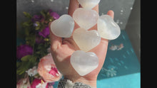 Load and play video in Gallery viewer, 4 CM Sweet Selenite /  Satin Spar Hearts
