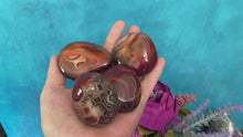 Load and play video in Gallery viewer, Sardonyx Crystal Palm Stone
