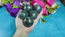Load and play video in Gallery viewer, Rainbow Pyrite Crystal Ball
