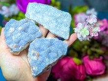 Load image into Gallery viewer, REAL Raw Blue Druzy Quartz Specimens
