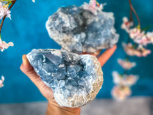 Load image into Gallery viewer, Ethically Sourced CELESTITE Clusters 450-800 Grams
