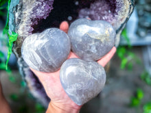Load image into Gallery viewer, Ethically Sourced Lavender Rose Quartz Hearts
