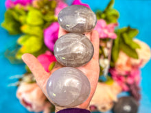 Load image into Gallery viewer, Ethically Sourced Lavender Rose Quartz Palm Stones
