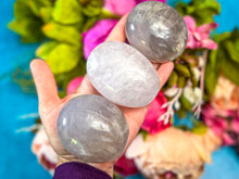 Load image into Gallery viewer, Ethically Sourced Lavender Rose Quartz Palm Stones
