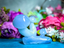 Load image into Gallery viewer, BEAUTIFUL blue chalcedony MUSHROOM sculpture
